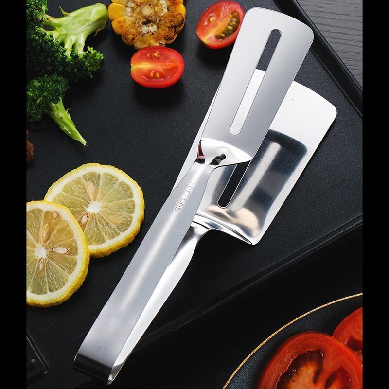 Kitchen Tongs Stainless Steel Heat-Resistant Easy-Clean Surface