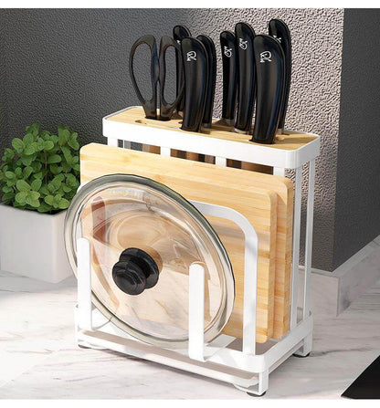 Kitchen Utensil Organizer Stainless Steel Ventilated Drying Rack Side Hooks