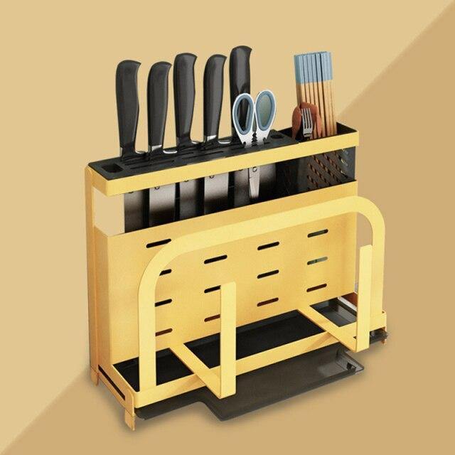 Kitchen Utensil Organizer Stainless Steel Ventilated Drying Rack Side Hooks