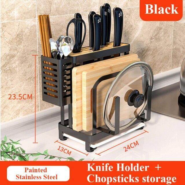 Kitchen Utensil Organizer Stainless Steel Ventilated Drying Rack Side Hooks