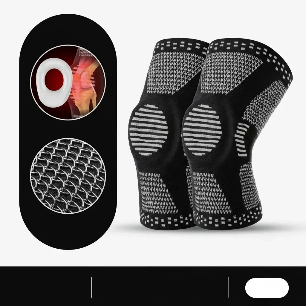 Knee Brace Silicone Stabilizer Elastic & Non-Slip