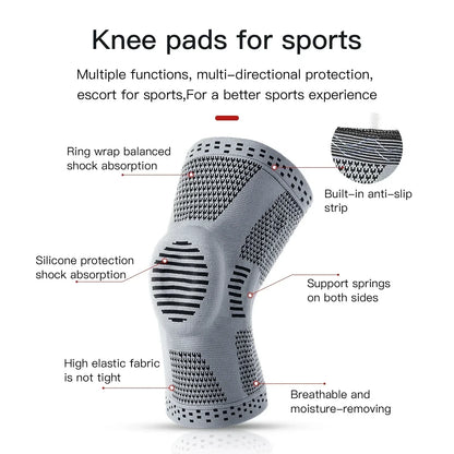 Knee Brace Silicone Stabilizer Elastic & Non-Slip