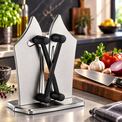 Knife Sharpener Manual Tungsten Carbide Serrated & Straight