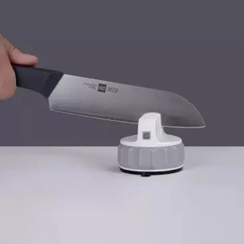 Knife Sharpener Triple-Wheel Coarse & Fine Grits Suction Base