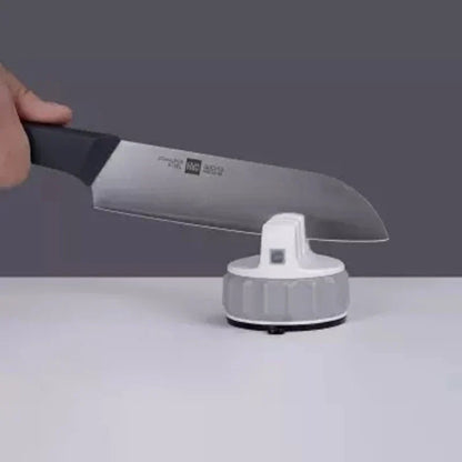Knife Sharpener Triple-Wheel Coarse & Fine Grits Suction Base
