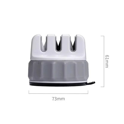 Knife Sharpener Triple-Wheel Coarse & Fine Grits Suction Base