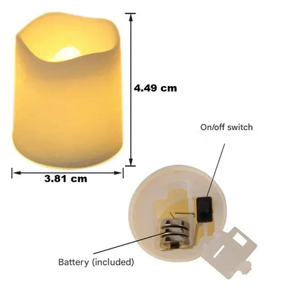 LED Candle Set 24 Pack Flameless Batteries Included