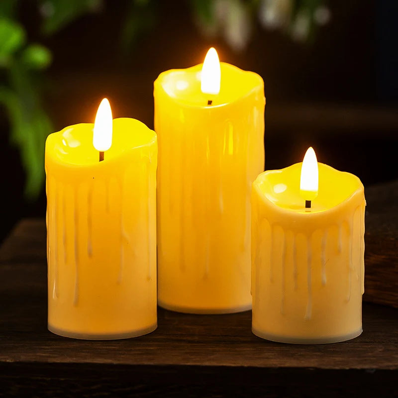 LED Flameless Candle Realistic Wax Battery Operated