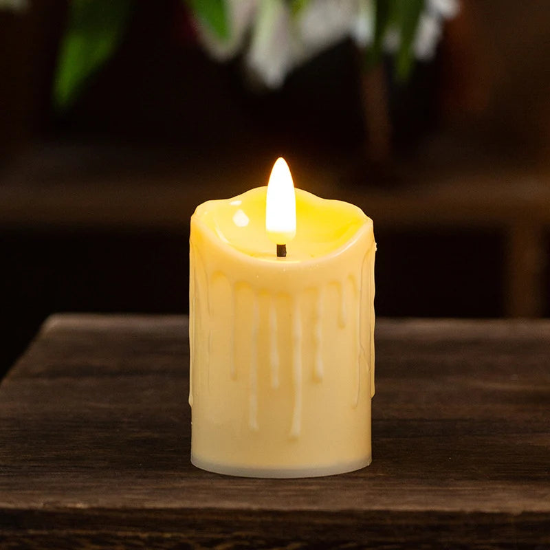 LED Flameless Candle Realistic Wax Battery Operated
