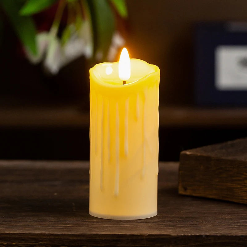 LED Flameless Candle Realistic Wax Battery Operated