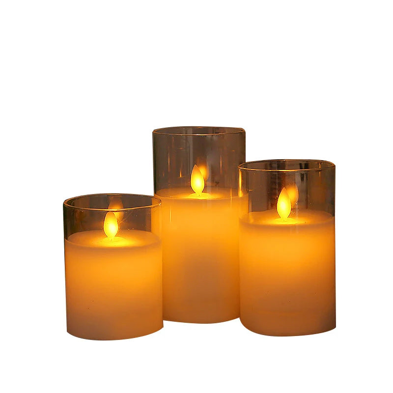 LED Flameless Candles Real Wax Look Remote Control & Timer