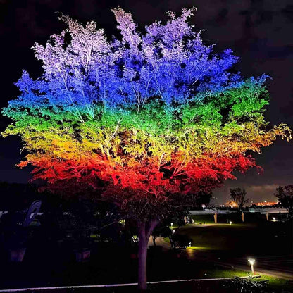 LED Garden Spotlight RGB Color-Changing IP65 Weatherproof