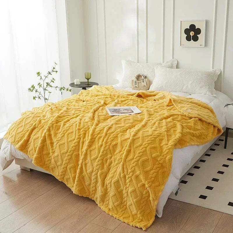 Lambswool Blanket Double-Thick Flannel Backing