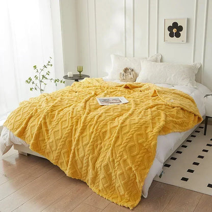 Lambswool Blanket Double-Thick Flannel Backing