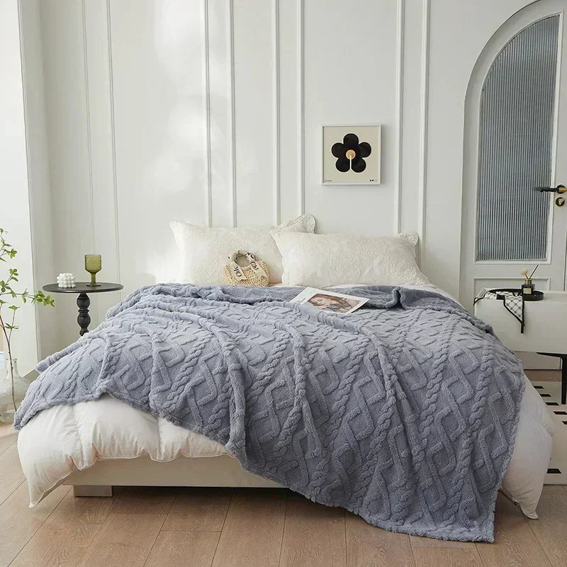 Lambswool Blanket Double-Thick Flannel Backing