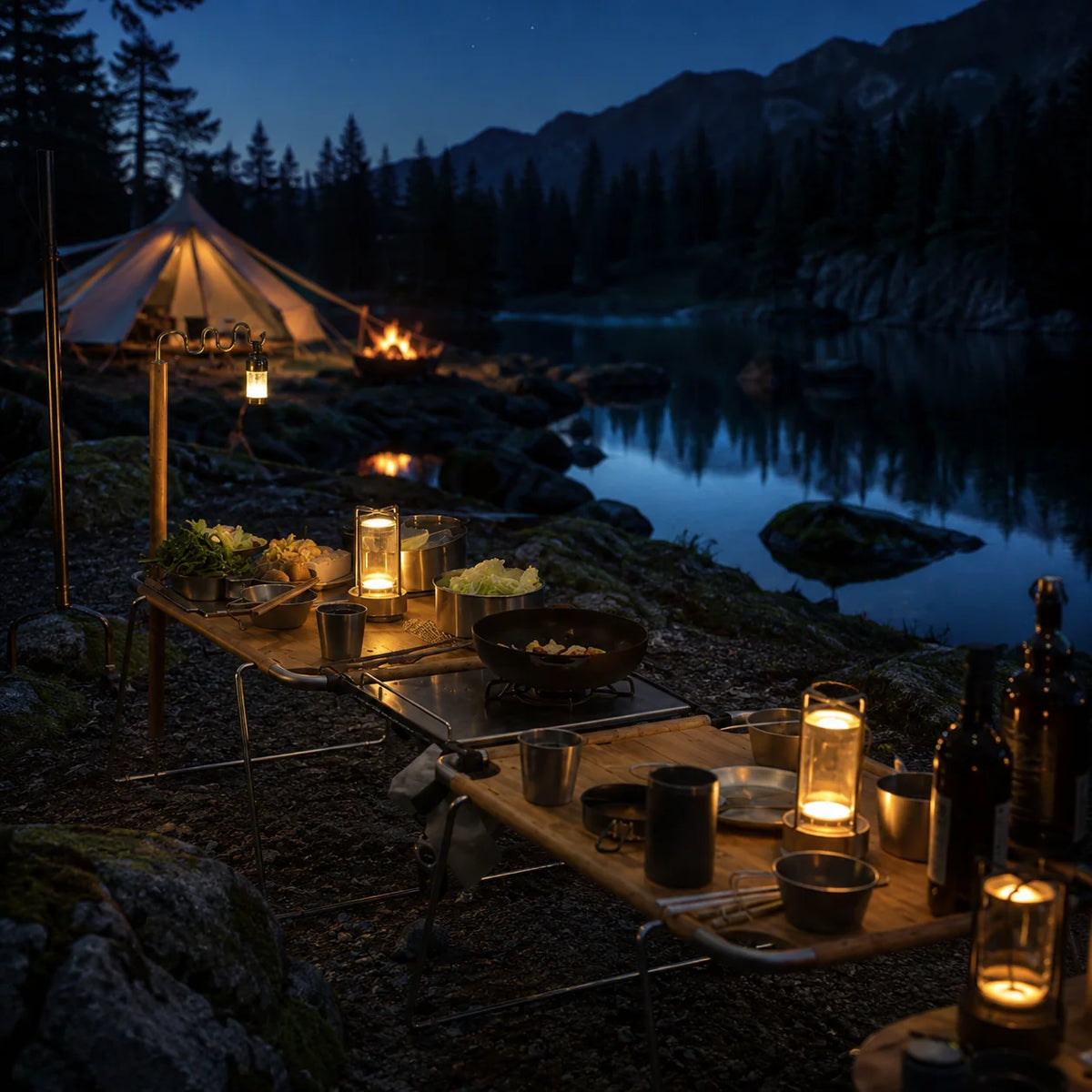 Lantern Cordless Rechargeable Flame-Effect IP65