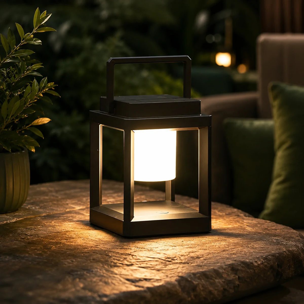 Lantern Solar & USB Rechargeable Dimmable LED