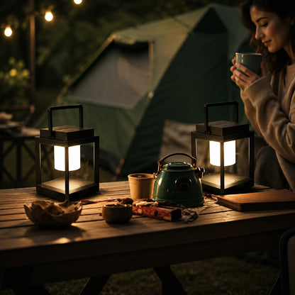 Lantern Solar & USB Rechargeable Dimmable LED