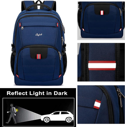 Laptop Backpack 17.3-Inch Waterproof USB Charging RFID Pocket