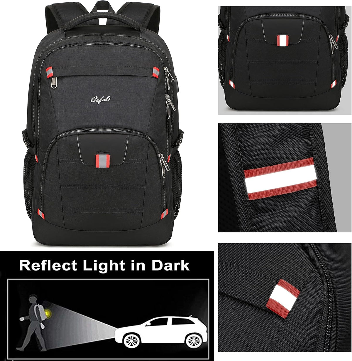 Laptop Backpack 17.3-Inch Waterproof USB Charging RFID Pocket