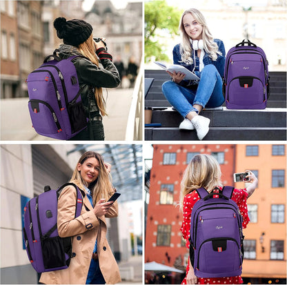 Laptop Backpack 17.3-Inch Waterproof USB Charging RFID Pocket