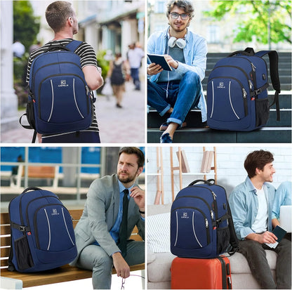Laptop Backpack 17.3-Inch Waterproof USB Charging RFID Pocket