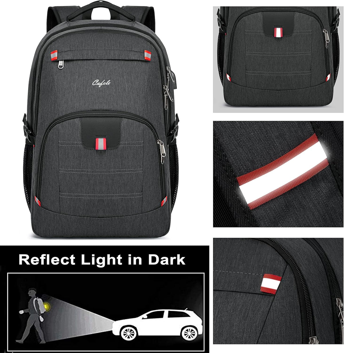 Laptop Backpack 17.3-Inch Waterproof USB Charging RFID Pocket