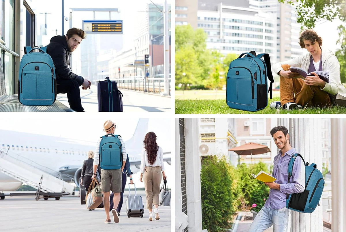 Laptop Backpack 17.3-Inch Waterproof USB Charging RFID Pocket