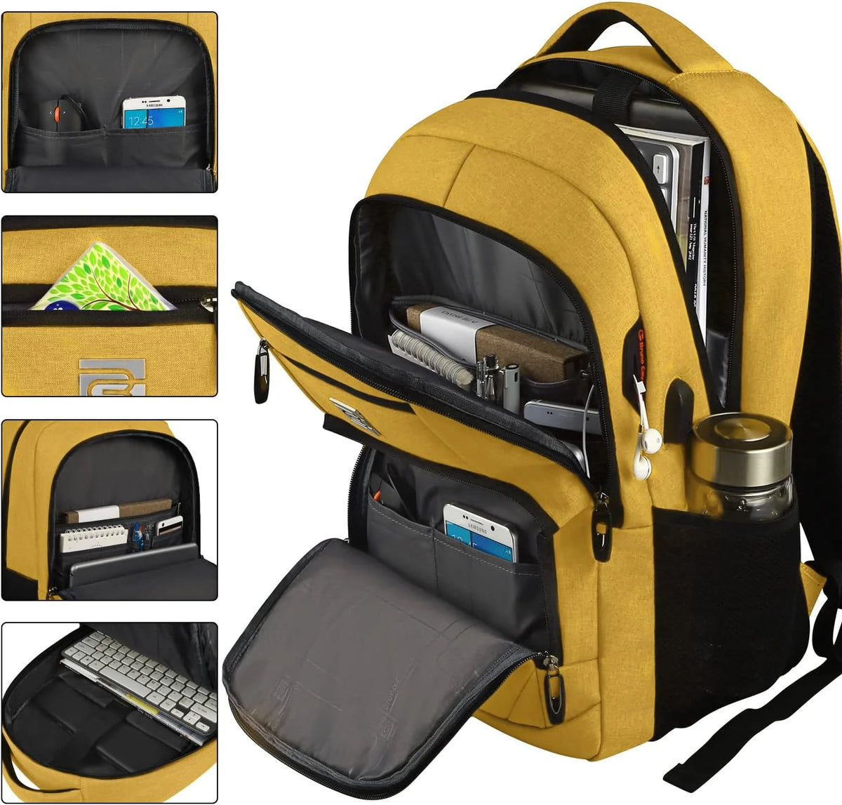 Laptop Backpack Anti-Theft USB Charging Waterproof Fits 15.6-Inch Laptop
