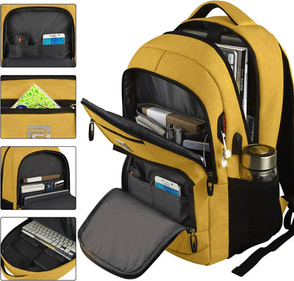 Laptop Backpack Anti-Theft USB Charging Waterproof Fits 15.6-Inch Laptop