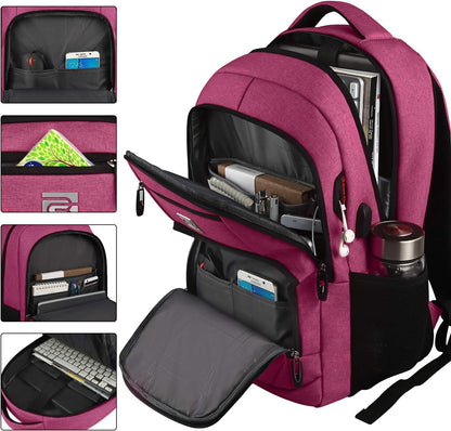 Laptop Backpack Anti-Theft USB Charging Waterproof Fits 15.6-Inch Laptop