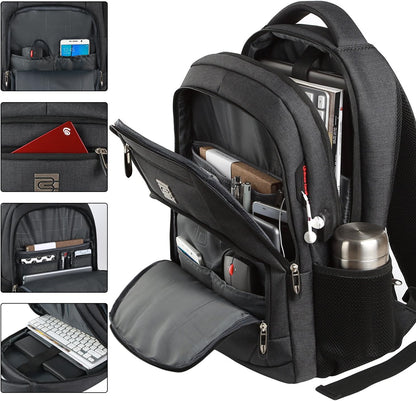 Laptop Backpack Anti-Theft USB Charging Waterproof Fits 15.6-Inch Laptop