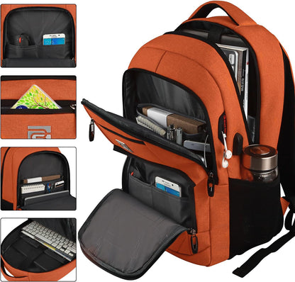 Laptop Backpack Anti-Theft USB Charging Waterproof Fits 15.6-Inch Laptop