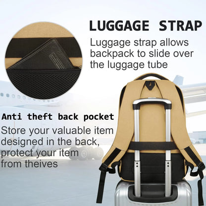Laptop Backpack Anti-Theft USB Charging Waterproof Fits 15.6-Inch Laptop