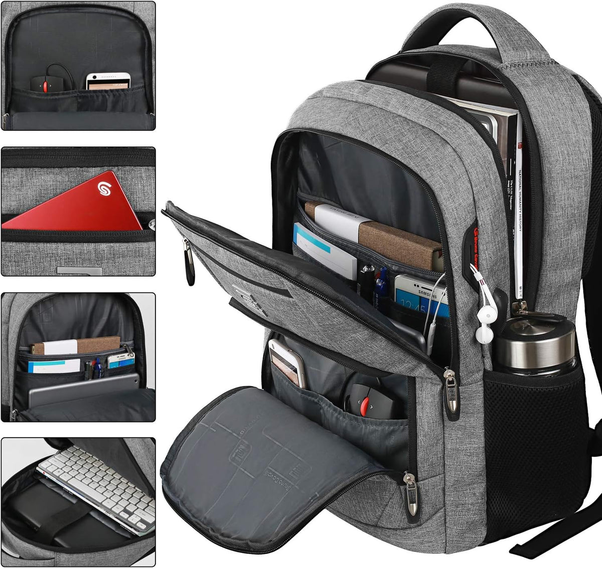 Laptop Backpack Anti-Theft USB Charging Waterproof Fits 15.6-Inch Laptop