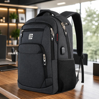 Laptop Backpack Slim Anti-Theft USB Charging Port Fits 15.6 Inch