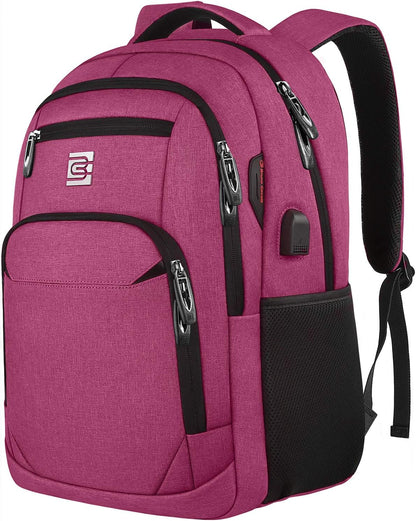 Laptop Backpack Slim Anti-Theft USB Charging Port Fits 15.6 Inch