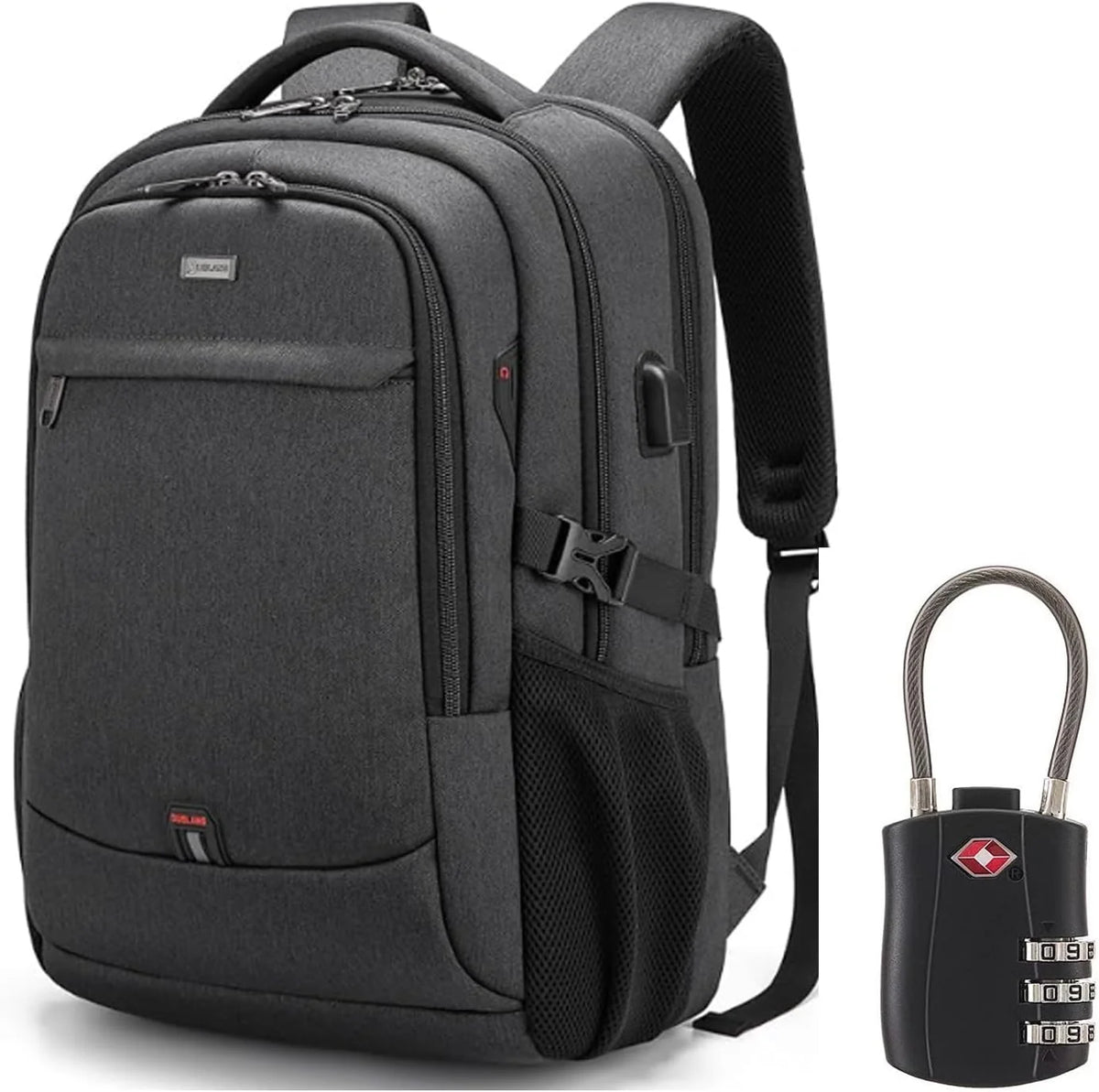 Laptop Backpack Waterproof USB Charging Fits 13–17 Inch