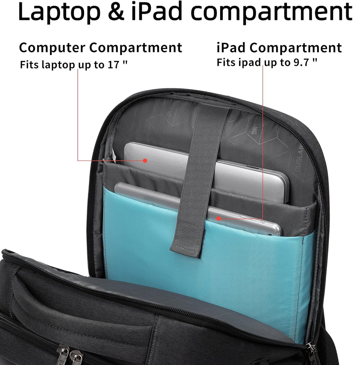 Laptop Backpack Waterproof USB Charging Fits 13–17 Inch