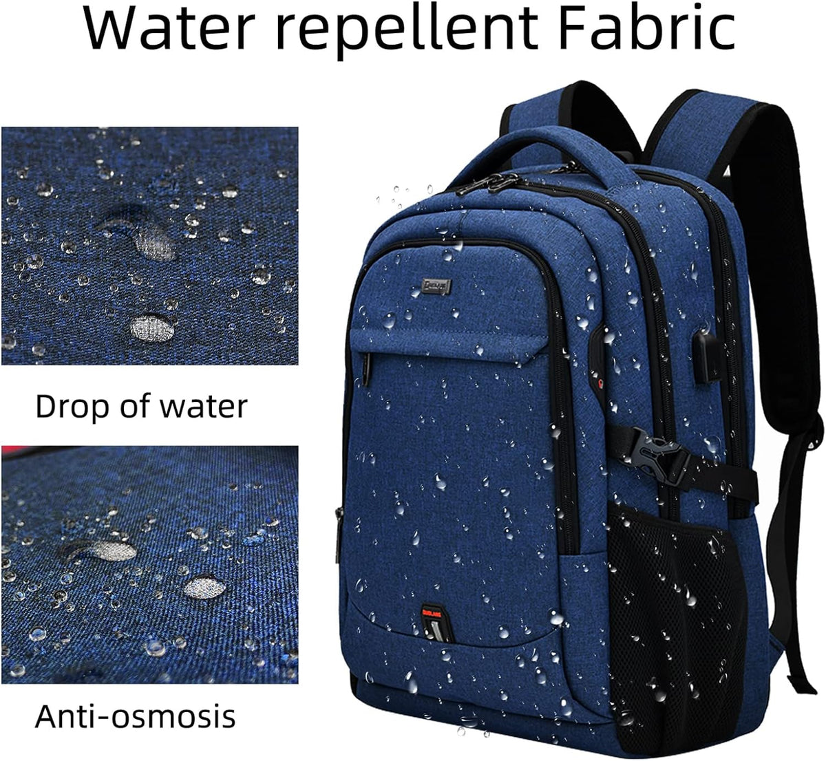 Laptop Backpack Waterproof USB Charging Fits 13–17 Inch