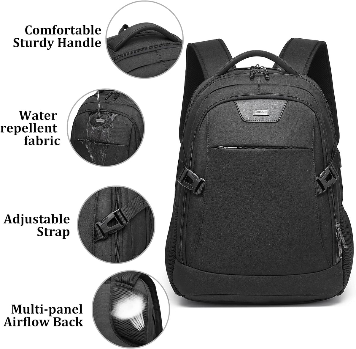Laptop Backpack Waterproof USB Charging Fits 13–17 Inch