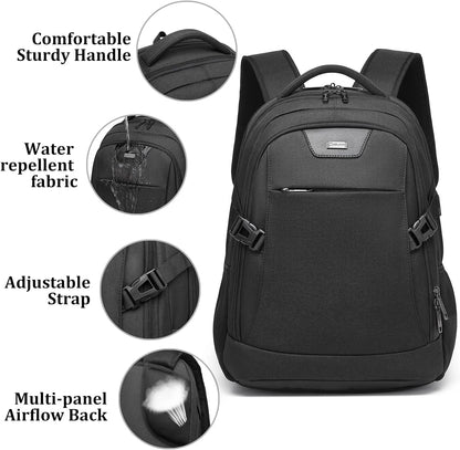 Laptop Backpack Waterproof USB Charging Fits 13–17 Inch