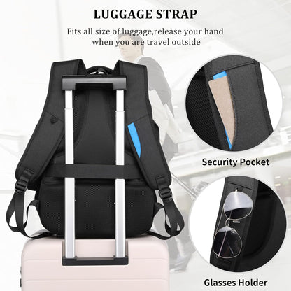 Laptop Backpack Waterproof USB Charging Fits 13–17 Inch