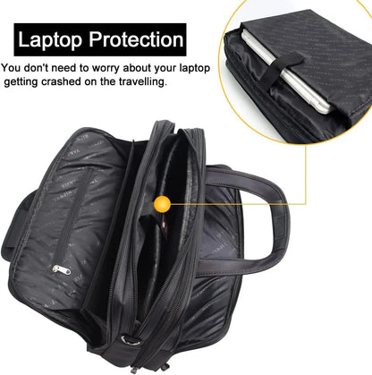 Laptop Briefcase Padded Compartment Fits 19-Inch