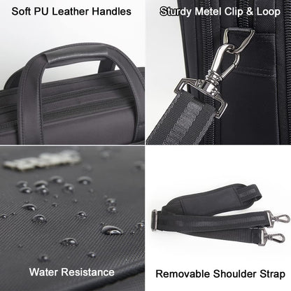 Laptop Briefcase Padded Compartment Fits 19-Inch