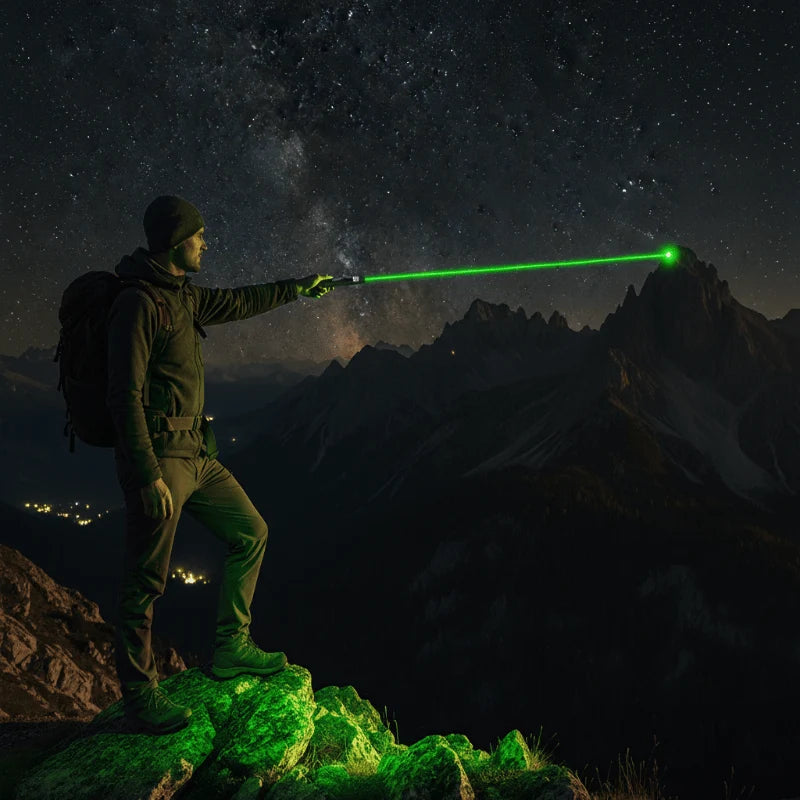 Laser Pointer Adjustable Focus USB Rechargeable 6.21-Mile Range