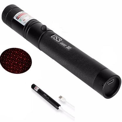 Laser Pointer Adjustable Focus USB Rechargeable 6.21-Mile Range