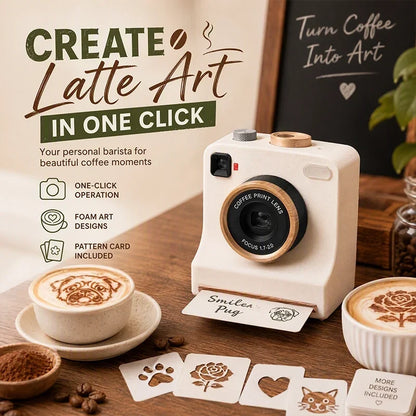 Latte Art Stencil Press Reusable Interchangeable Cards Manual Powder Release