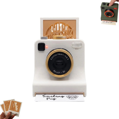Latte Art Stencil Press Reusable Interchangeable Cards Manual Powder Release