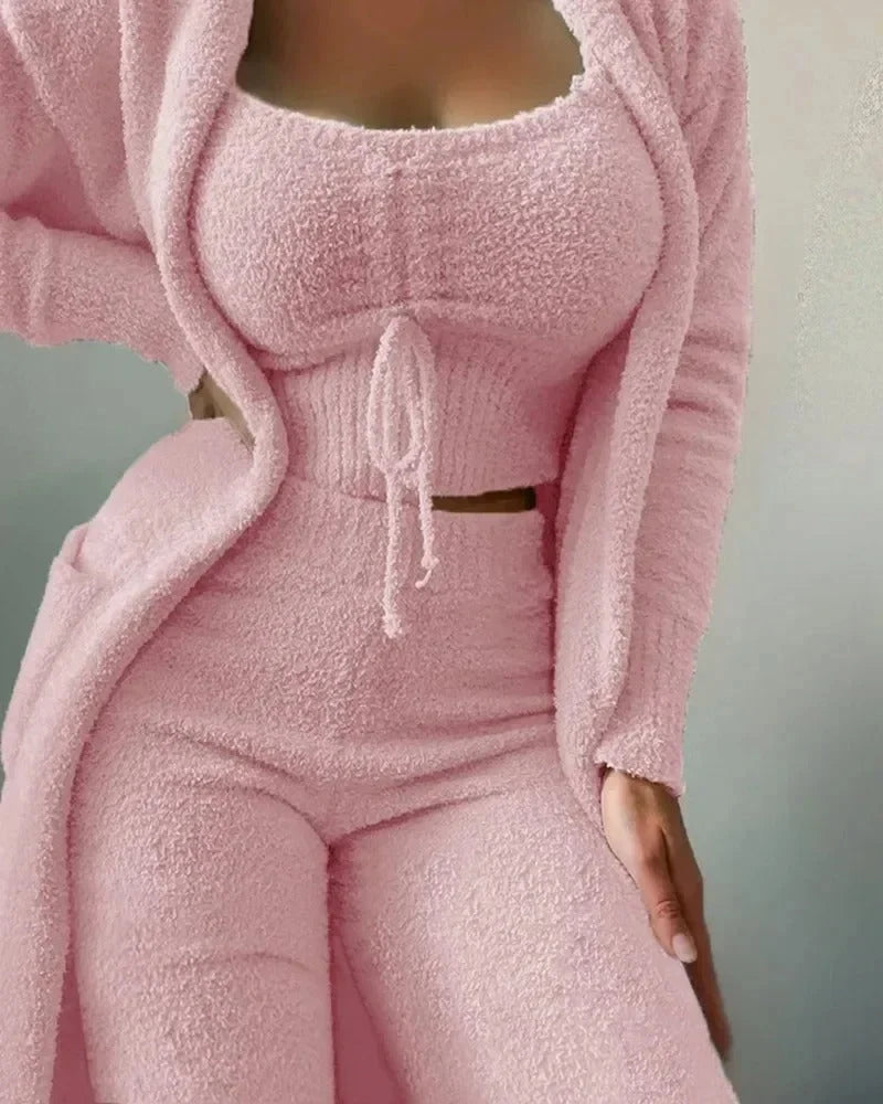 Loungewear Set Three Piece Breathable Relaxed Fit